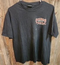 Sturgis 2017 Motorcycle Rally T-shirt Mt Rushmore Biker Hot Leathers Size L