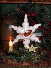 Primitive Patti's Ratties Christmas Snowflake Snowman Ornie Paper Pattern 548