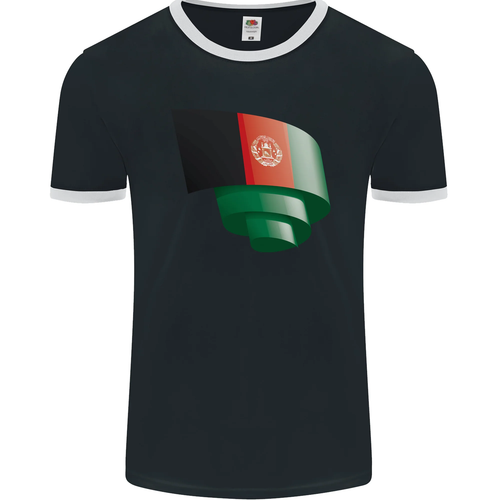 Arricciato Afghanistan Bandiera Afghan Giorno Calcio Uomo Ringer Fotl