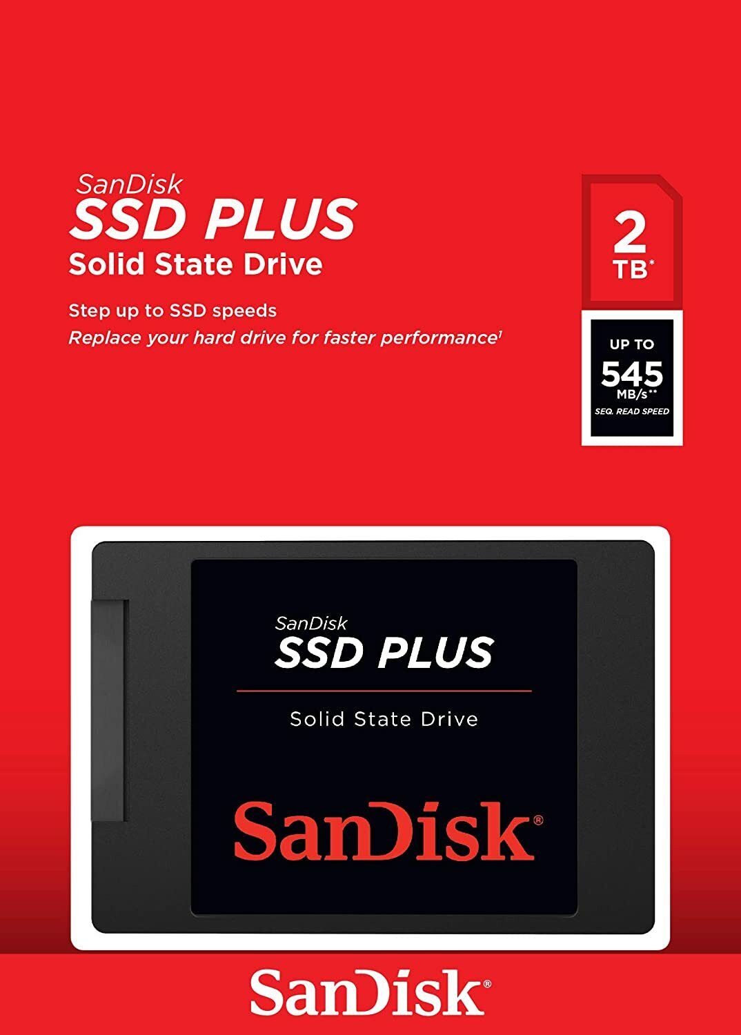 Brand New SanDisk SSD PLUS 2TB Internal SSD SATA III 6 Gb/s, 2.5
