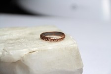 Copper Ring Stackable Hammered Rings band Size 5.5 Promise Ring Unisex 3mm width