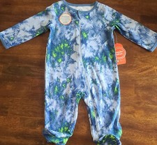 Wonder Nation One 1 Piece Sleeper  Tie Dye Pattern  3/6 Months  Zip Closure