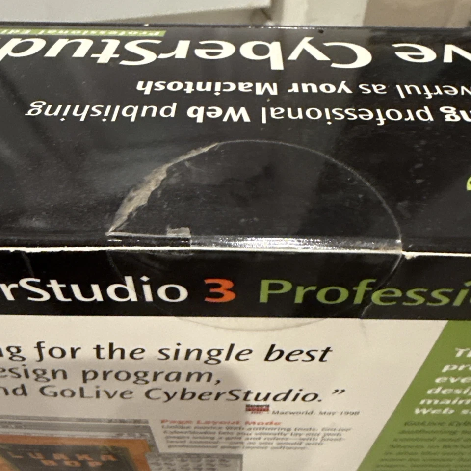 Brand New Sealed GoLive CyberStudio 3 for Power Macintosh full-version  - Image 3 of 4