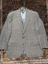 Corneliani Sport Coat Jacket Micro Houndstooth Windowpane Mens 50
