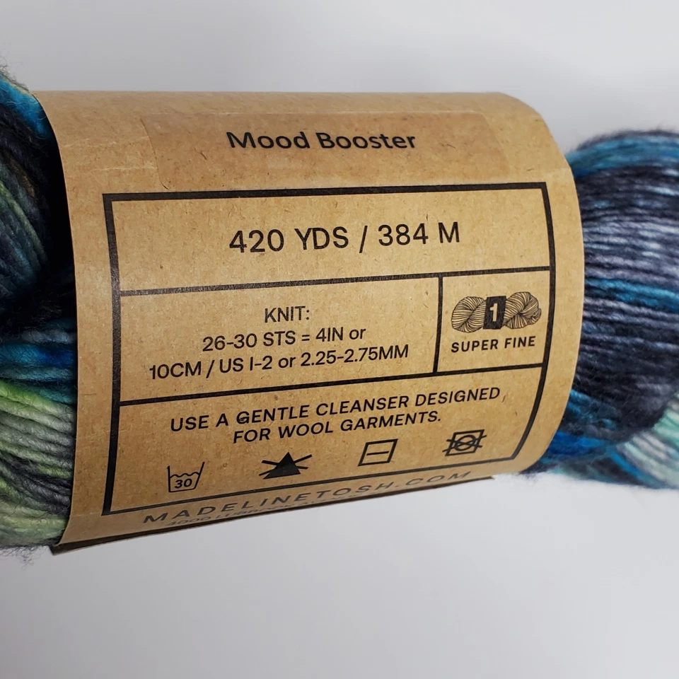 Madeline Tosh Yarn Hand Dyed Fingering Yarn Mood Booster 420 Yards NEW - Image 4 of 4