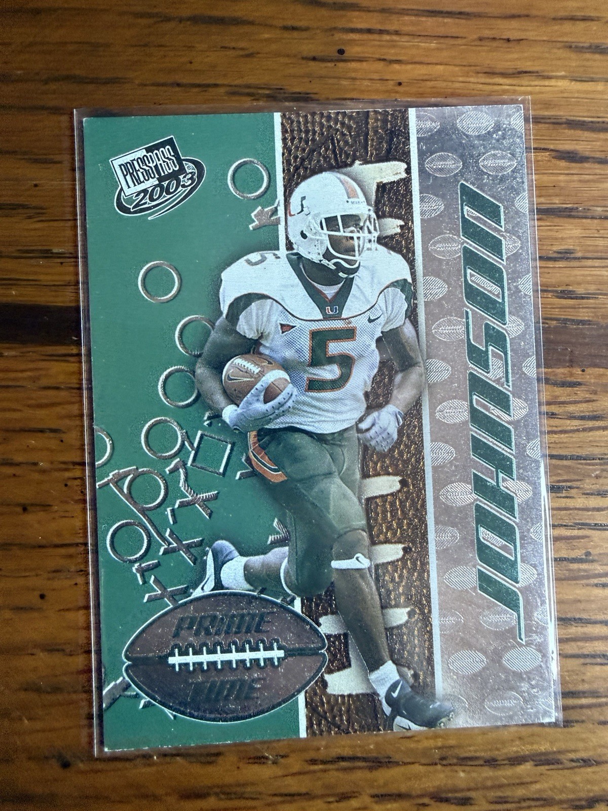 Andre Johnson Press Pass Prime Time #PT4 Prime Time