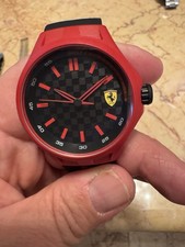 Ferrari Scuderia Men's Watch Red/Black Silicone Strap New Battery Including