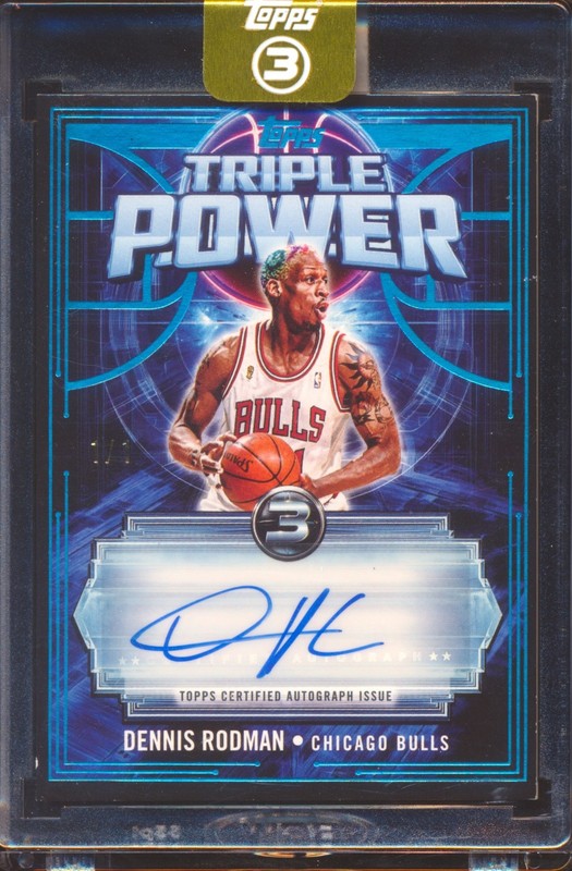 2025 TOPPS 3 DENNIS RODMAN TRIPLE POWER AUTO AUTOGRAPH 1/1!