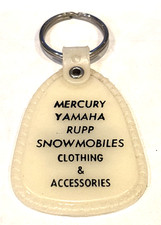 Vintage Glow-In-The-Dark Snowmobile Dealership Keychain Goodrich Michigan Rupp