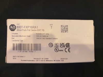 Allen Bradley 800T-FCP16RA1                SER T 30mm Push-Pull Device 800T PB