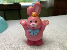 Vintage EASTER UNLIMITED Easter Pink Bunny Wind Up Walking Toy Working