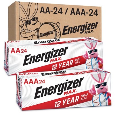 Energizer AA AAA Batteries 48 Count Combo Pack 24 Double Triple Contains