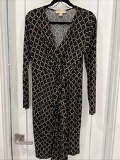 MICHAEL MICHAEL KORS Womens Medium Faux Wrap Stretch Dress Side Buckle