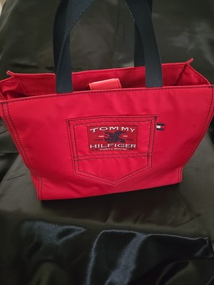 VTG Tommy Hilfiger Tote Bag 10x11.5 Side Pocket 4 Water Bottle Great  CONDITION!