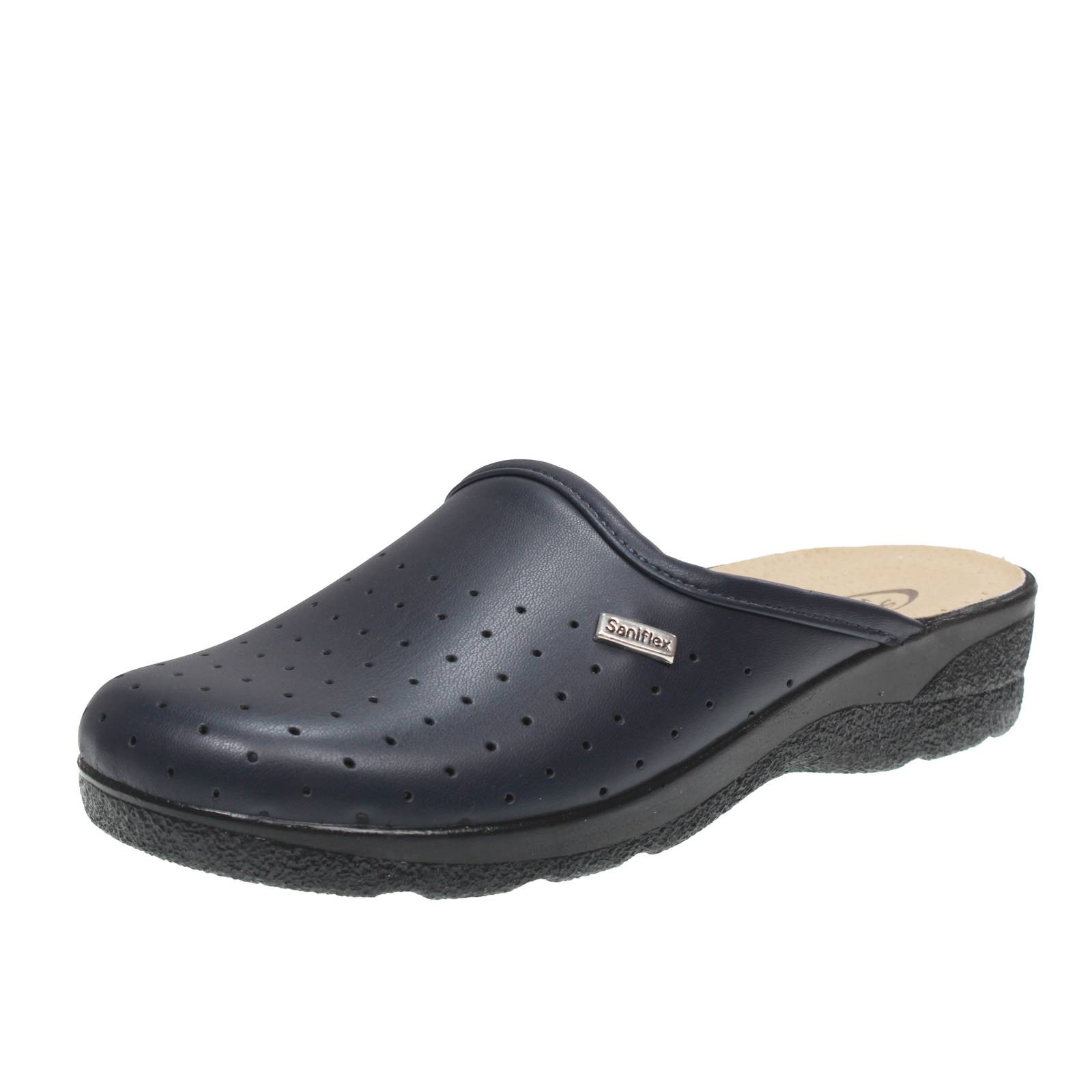 Saniflex Sanitr Hausschuhe blau - Gre 40 266 cm Damenschuhe Pantoffeln 6390₽