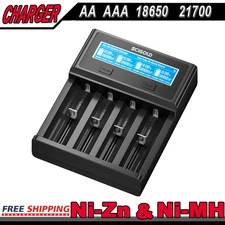 4A Smart Battery Charger with LCD Display for Rechargeable Li-ion Ni-MH Ni-Zn