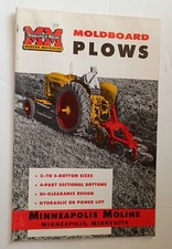 Vintage MINNEAPOLIS-MOLINE "MOLDBOARD PLOWS" FOLD OUT BROCHURE
