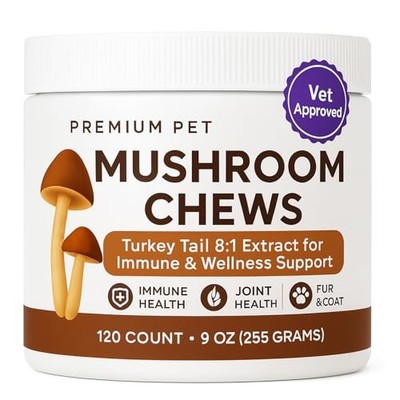 Turkey Tail Mushroom Chews for Dogs - Joint, Immune & Mobility Support
