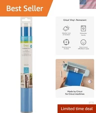 Glossy Medium Blue Permanent Vinyl - Self-Adhesive Roll for All Cricut Machines