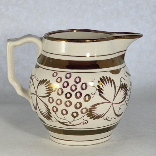 Grays Pottery Shamrock Gold HandPainted Porcelain Creamer Stoke On Trent England