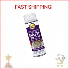 Aleene's Spray Finish 6oz Acrylic Sealer, 6 Ounce (Pack of 1), Clear-Matte