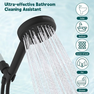 10 Spray Settings High Pressure shower Head with hose, Handheld Rainfall Combo
