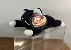 TY Beanie Babies ZIP the Cat 1993 Vintage White Paws Plush Retired Toy MWMT