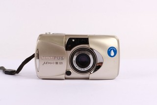 Olympus u MJU III 120 Point & Shoot Film Camera Working w/Bag