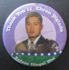 Vintage 2006 Lt. Ehren Watada Pinbuck Refuse Illegal IRAQ War Army Controversy