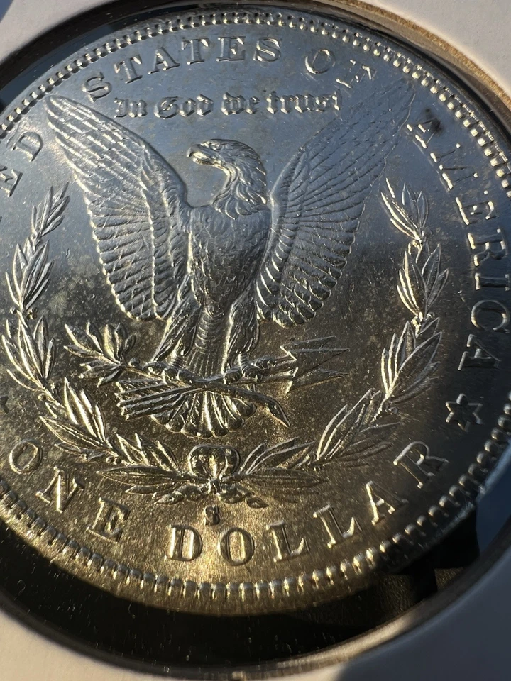 1889-S Morgan Dollar BU MS  64 w/ “Eyeliner” Die Crack – Rare S Mint Variety UNC - Image 3 of 3