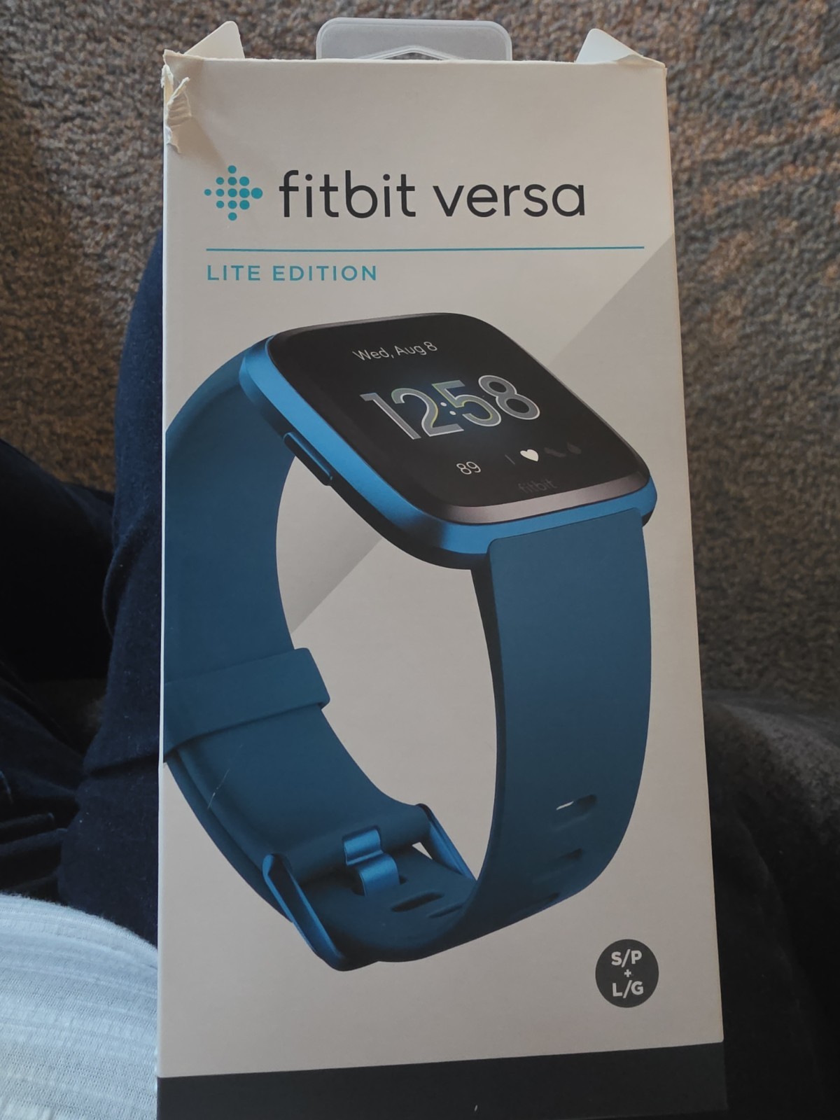 Fitbit Versa Lite Edition health fitness smartwatch with charger