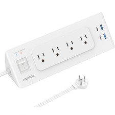 Electrical Outlet Extender with USB C, Flat Wall Plug Extension Cord with 4 S...