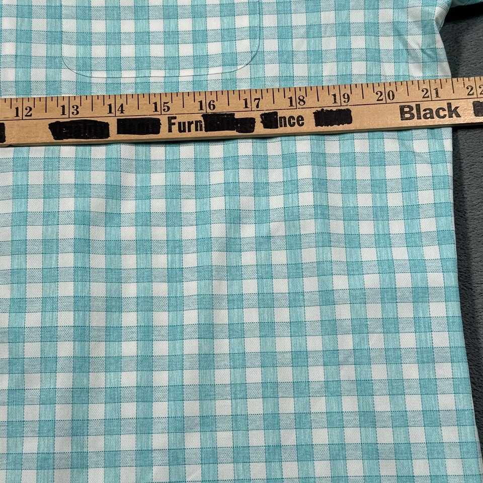 Camisa Johnnie-O Ashworth Para Hombre Mediana Azul Blanca Haze Performance Plaid Tweener Foto 4 de 4