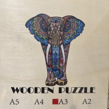 ELEPHANT Wooden Puzzle Size A3