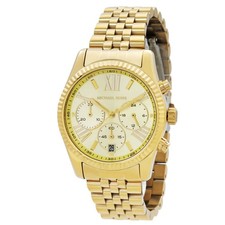 Michael Kors Lexington Chronograph Quartz Gold Dial Ladies Watch MK7378