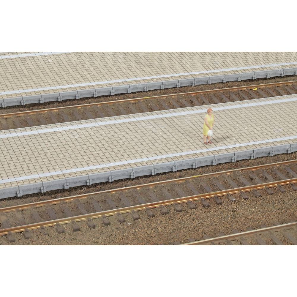 Quai de gare MBZ 80256 H0, maquette haut de gamme gravée au laser pour collectionneur