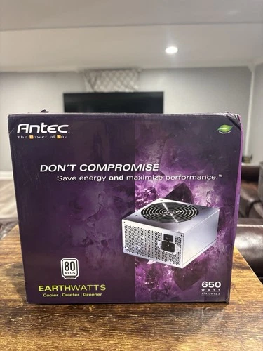 New Antec Earthwatts EA650 650watt 80 Plus Power Supply