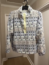 New No Boundaries Plush Half-Zip Pullover, Women's and Plus Size-XL 16-18 ,