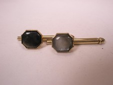 SINGLES 2 5/16" Gray Octagons Vintage SWANK Formal Tuxedo Prom Shirt Stud c217