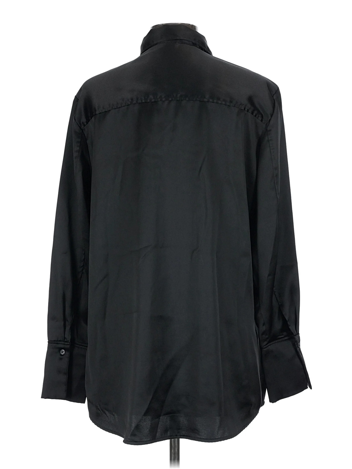 H&M Women Black Long Sleeve Blouse L thumbnail 2