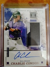 2025 Impeccable Elégance Jersey Autographs Rockies Charlie Condon #EJA-CC 18/99