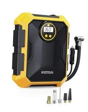 AstroAI Tire Inflator Air Compressor 12V DC Portable Air Large Yellow