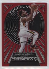2021 Panini Obsidian Tunnel Vision Electric Etch Red Flood Donovan Mitchell uk2