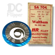 Waltham 2222 Mainspring 18s Alloy Watch Part 24 x 6 1/2 x 25 SA704 NOS Read!