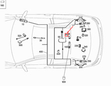MERCEDES-BENZ E C207 Antennenverstärker hinten rechts A2048200189 NEU ORIGINAL