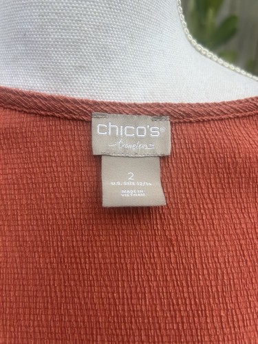 Chico’s Travelers strukturiertes ärmelloses solides Tanktop Größe 2 oder US Large 12/14 - Bild 6 von 7