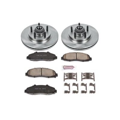 KOE1914 Powerstop Brake Disc and Pad Kits 2-Wheel Set Front for F150 Truck Ford