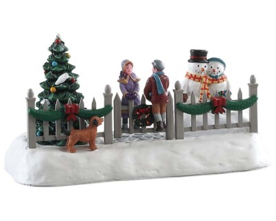Lemax Treffen am Zaun Winterdorf Winter Deko - Weihnachten Deko Figuren