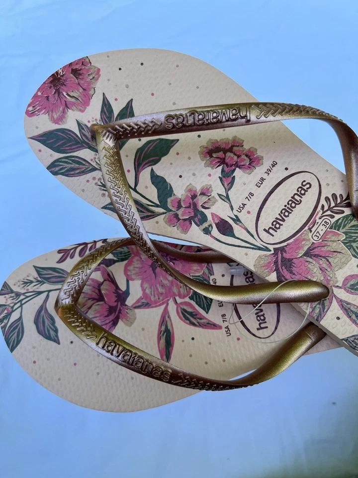 AUTÉNTICAS SANDALIAS HAVAIANAS DELGADAS CHANCLAS MUJER TALLA 6 - NUEVAS Foto 3 de 4