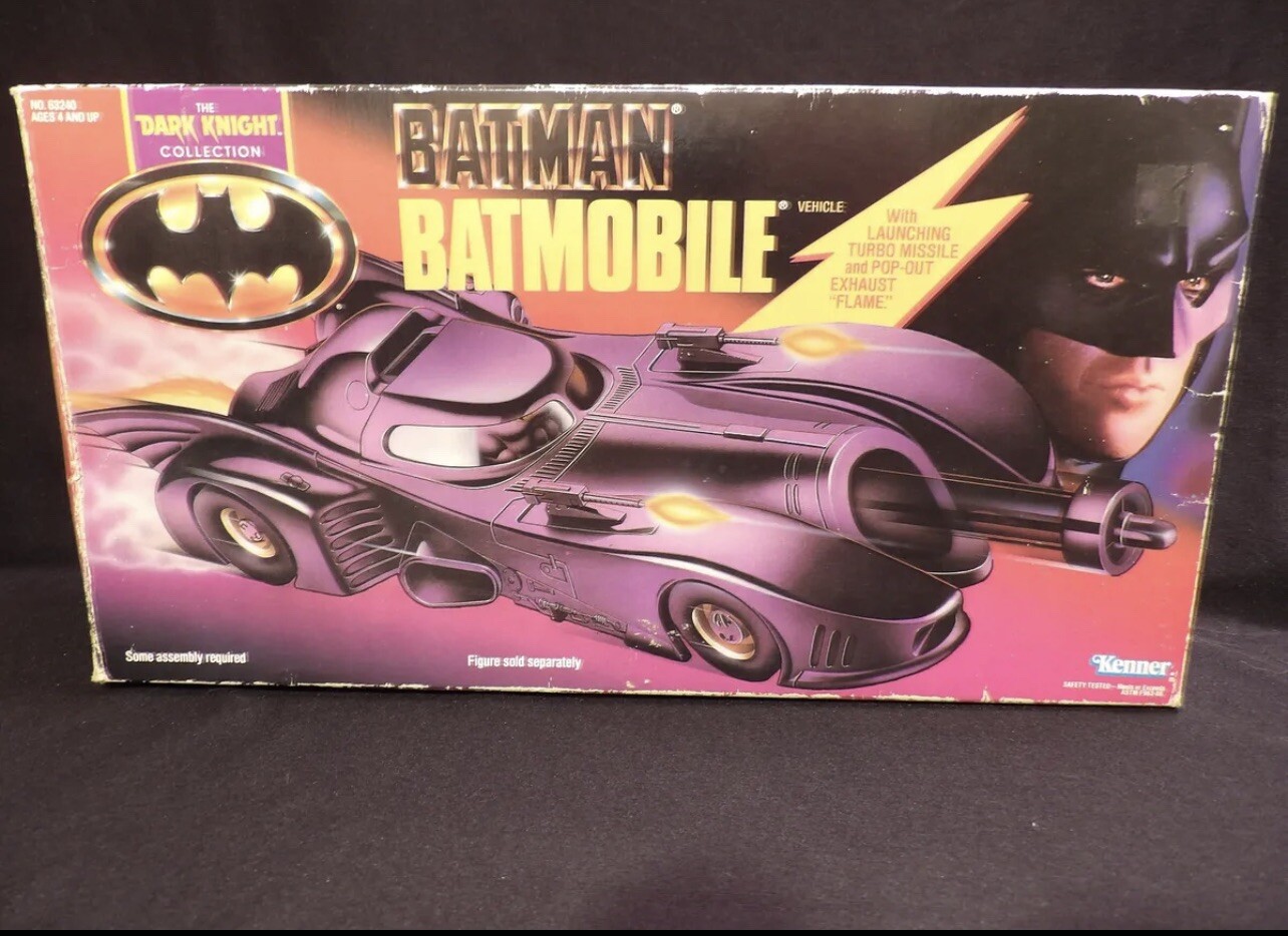 Batman Dark Knight Collection Batmobile Kenner 1990 Vintage *See description*